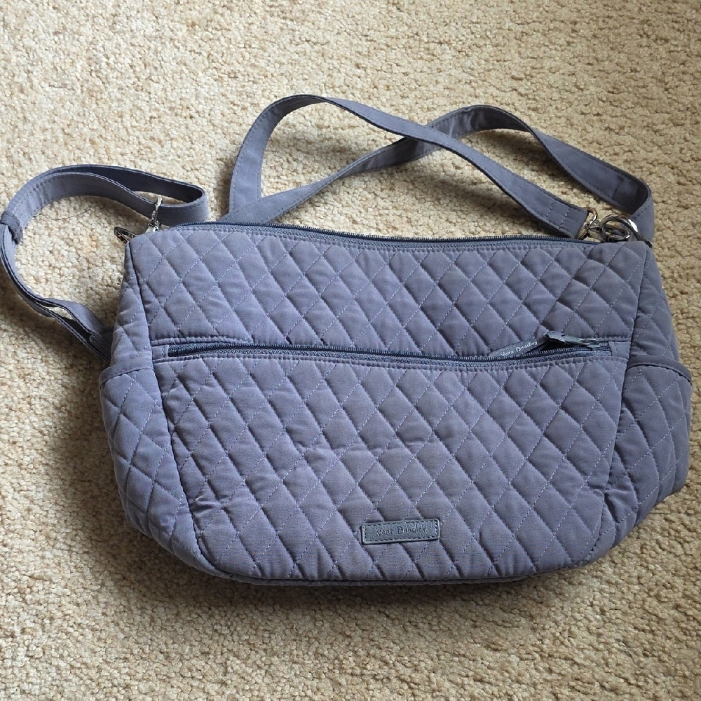 Vera Bradley Quilted Crossbody Bag in Gray